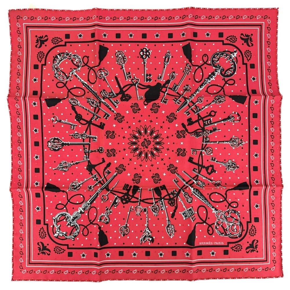 HERMES Red Silk